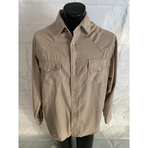 Kennington of California Men's LARGE  PEARL SNAP Long Sleeve WESTERN Shirt EUC # - Picture 1 of 4